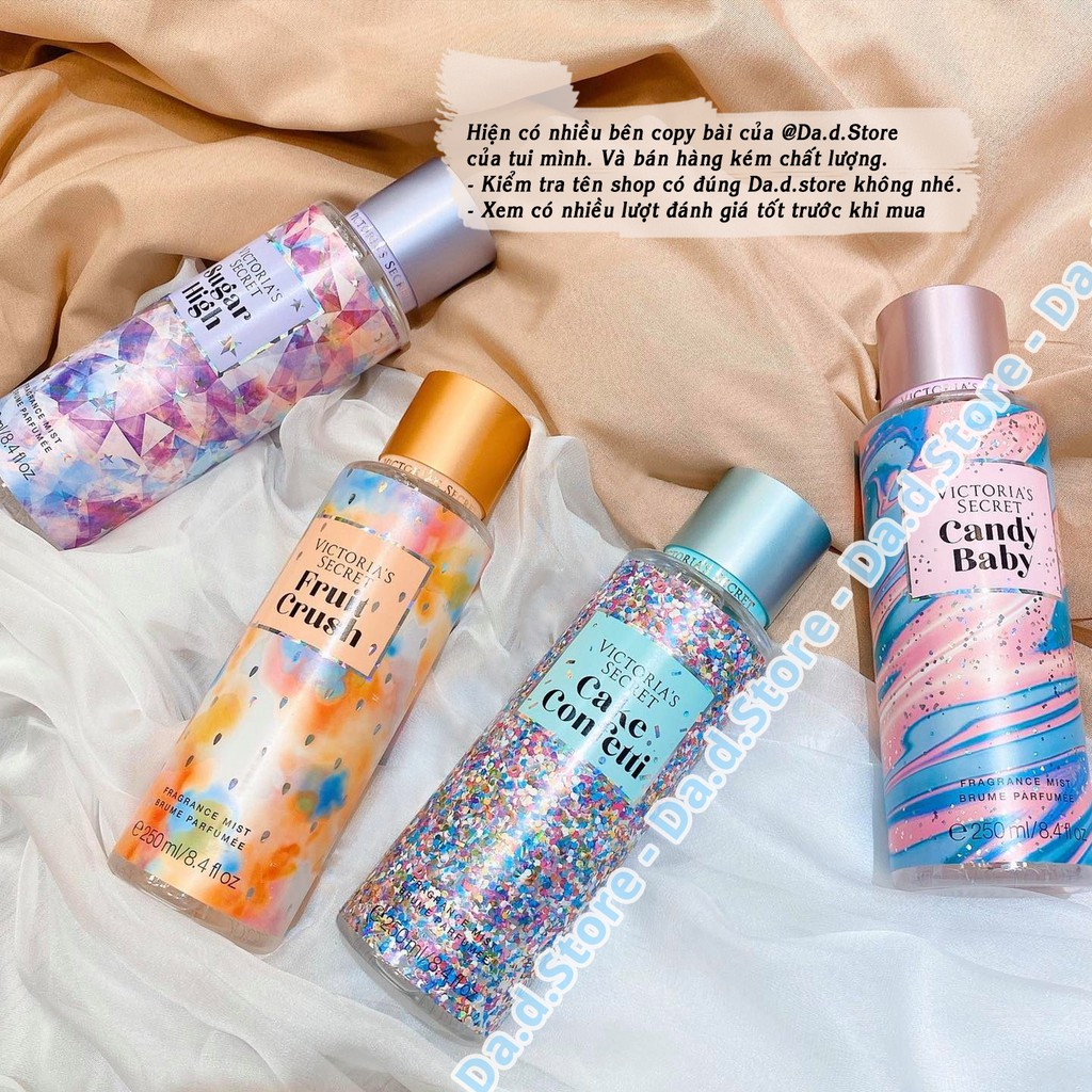 Xịt thơm body mist Victoria's secret bảng mùi Baby Sweet kẹo ngọt