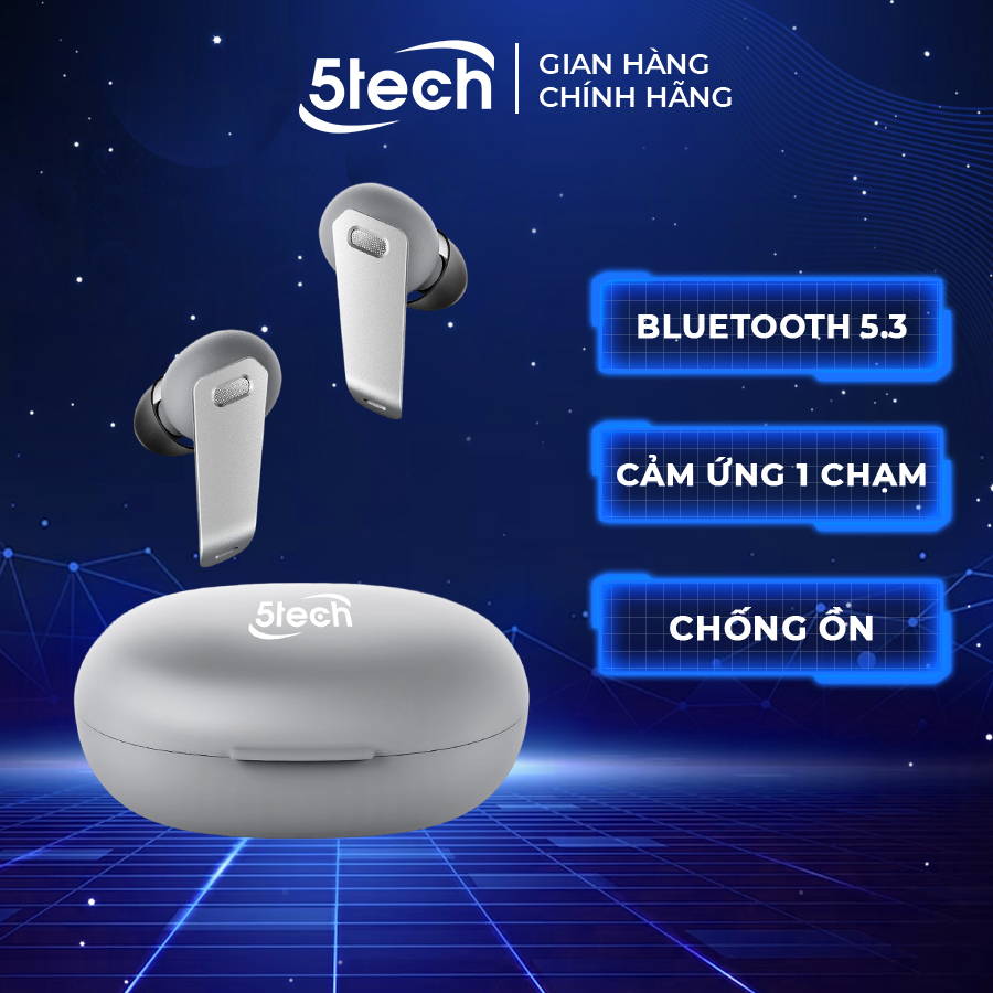 Tai nghe bluetooth gaming chính hãng 5TECH 5T229, tai nghe không dây bluetooth 5.2 với âm bass mạnh mẽ siêu hay