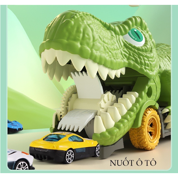Đồ Chơi Khủng Long Ăn Xe Hơi, Mô Hình Đồ Chơi Khủng Long Nuốt Xe Hơi Tặng Kèm 6 Xe