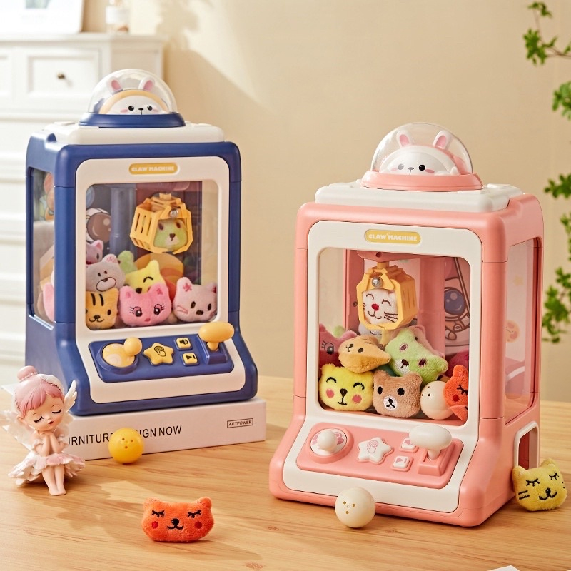 Đồ Chơi Gắp Thú, Máy Gắp Thú Nhồi Bông Mini Có Nhạc và Đèn Bắt Mắt cho Bé