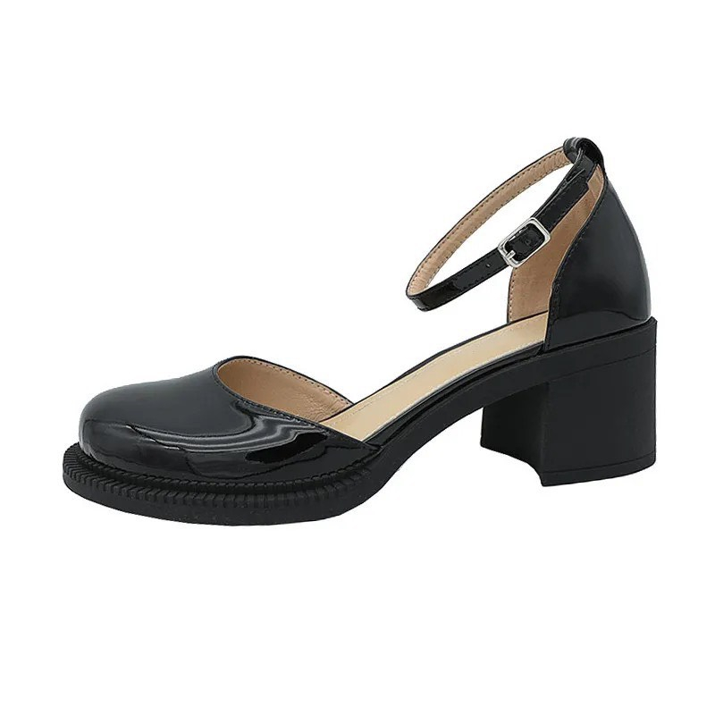 Giày nữ Mary Jane quai ngọc phối xích cao cấp