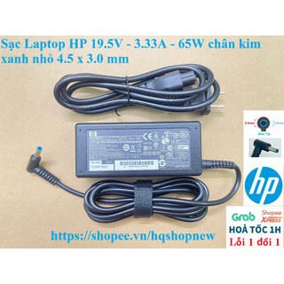 ⚡️[Sạc zin] Sạc Laptop HP 19.5V - 3.33A - 65W chân kim xanh nhỏ 4.5 x 3.0 mm