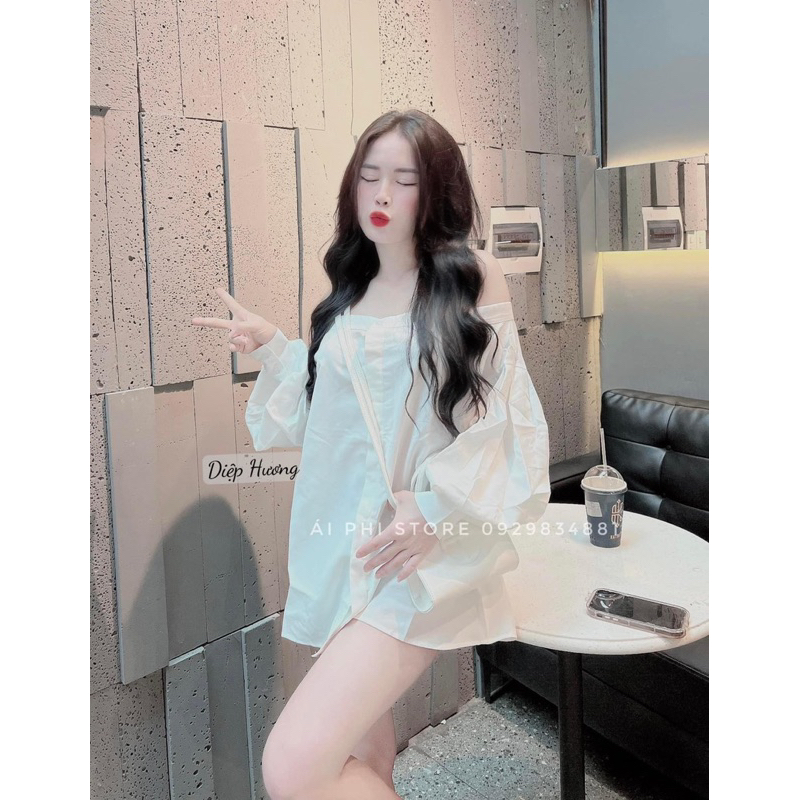 Áo sơ mi trễ vai hot dã man TTA866