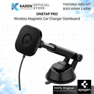 Sạc Magsafe Xe Hơi Spigen Onetap Pro Wireless Magnetic Car Charger Dashboard -ACP02616-Hàng Chính Hãng