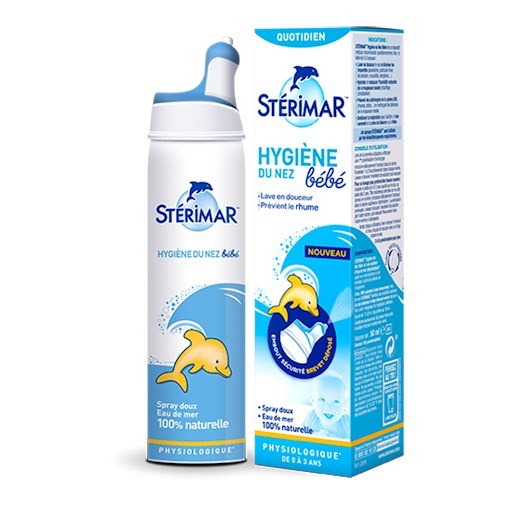 Xịt muối mũi Sterimar nước biển sâu xịt mũi cá heo vàng, cam Sterimar pháp 100ml