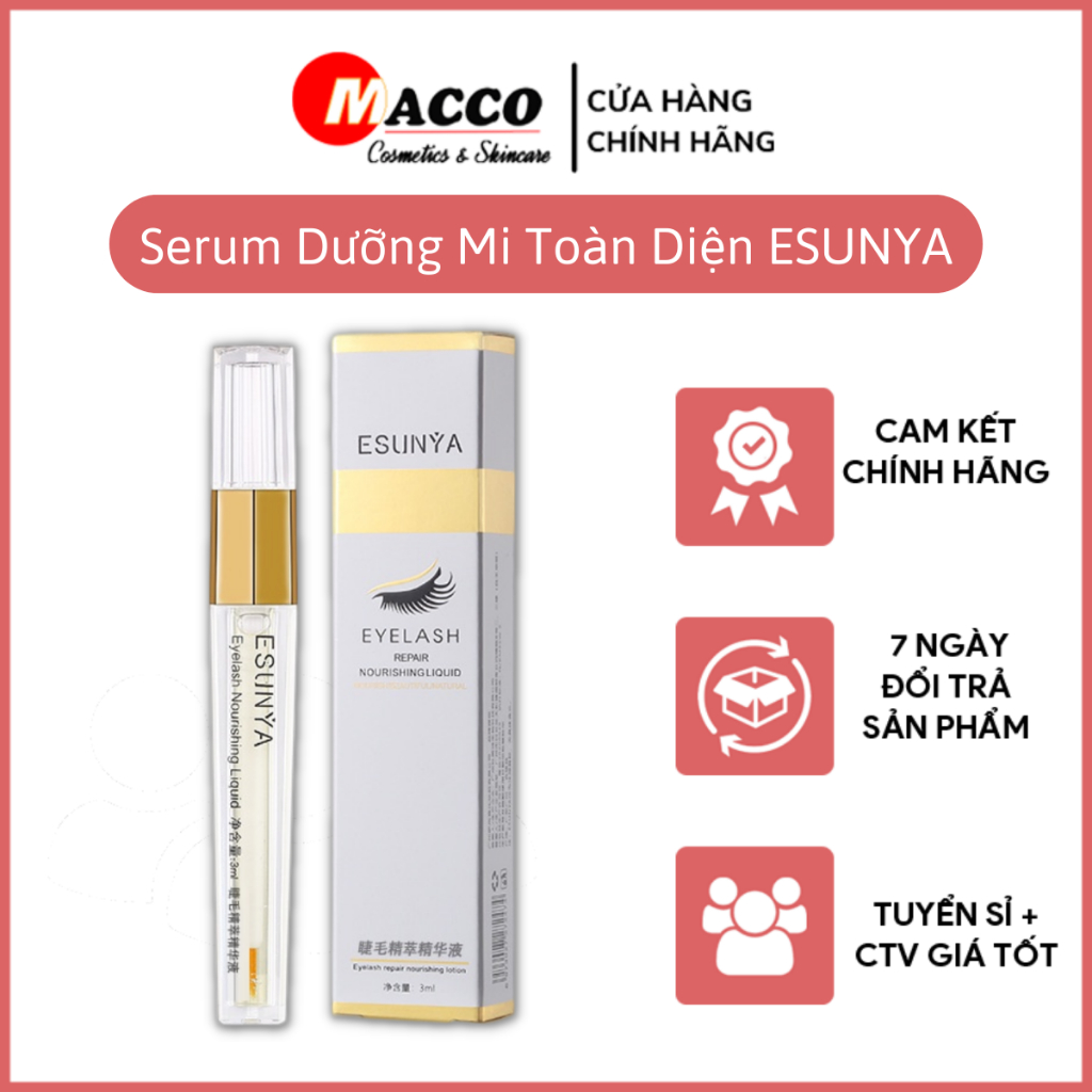 Serum Dưỡng Mi Toàn Diện ESUNYA, Hỗ Trợ Lông Mi, Lông Mày Mọc Dày, Dày, Khỏe Mạnh