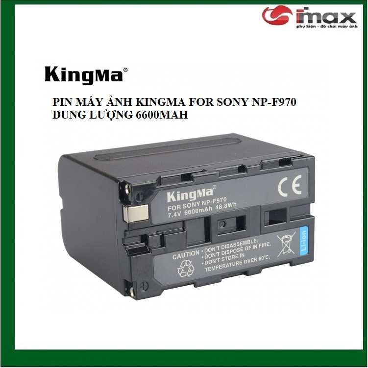 PIN MÁY ẢNH KINGMA FOR SONY NP-F970 DUNG LƯỢNG 6600MAH