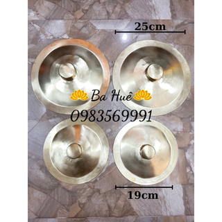 Nạo bạt đồng - chập cheng màu vàng bóng