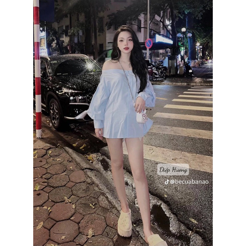 Áo sơ mi trễ vai hot dã man TTA866