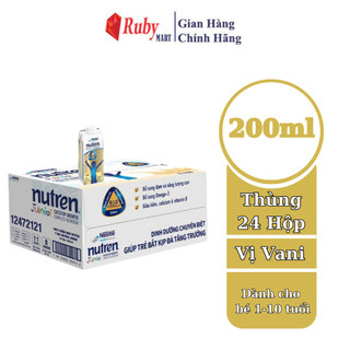 [Date T1/25] Thùng 24 hộp Sữa Nutren Junior pha sẵn hộp 200ml