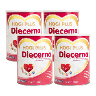  Combo 4 Hộp Sữa Tiểu Đường HOGI Plus DIECERNA 900g Nhãn Đỏ - Sữa Non Đặc Chế Cho Người Bệnh Tiểu Đường 