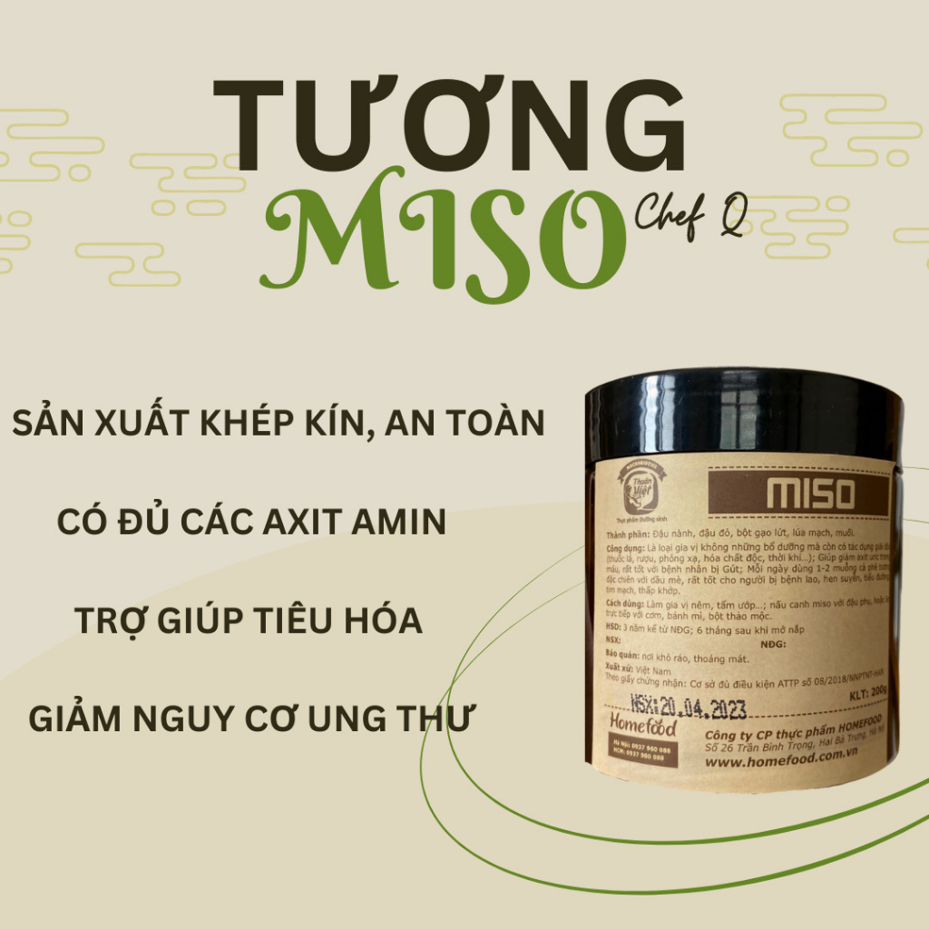 TƯƠNG MISO LÂU NĂM DÀNH CHO NGƯỜI ĂN THỰC DƯỠNG, ĂN CHAY HŨ 200 GRAM