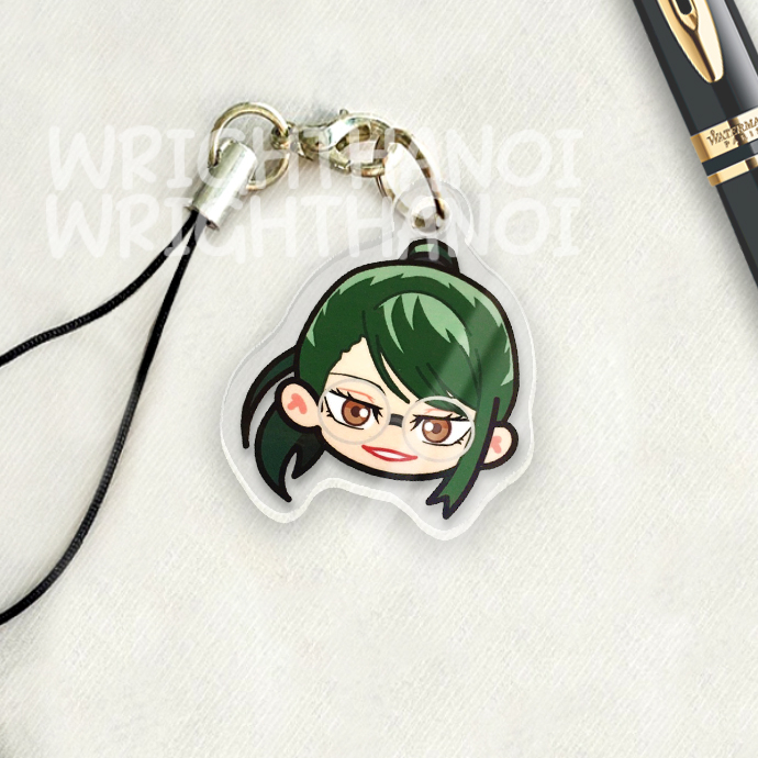 Móc treo điện thoại, dây đeo điện thoại, móc khóa acrylic Jujutsu Kaisen Gojo Getou anime chibi cute trang trí ba lô