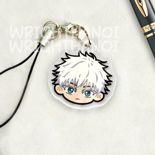 Móc treo điện thoại, dây đeo điện thoại, móc khóa acrylic Jujutsu Kaisen Gojo Getou anime chibi cute trang trí ba lô