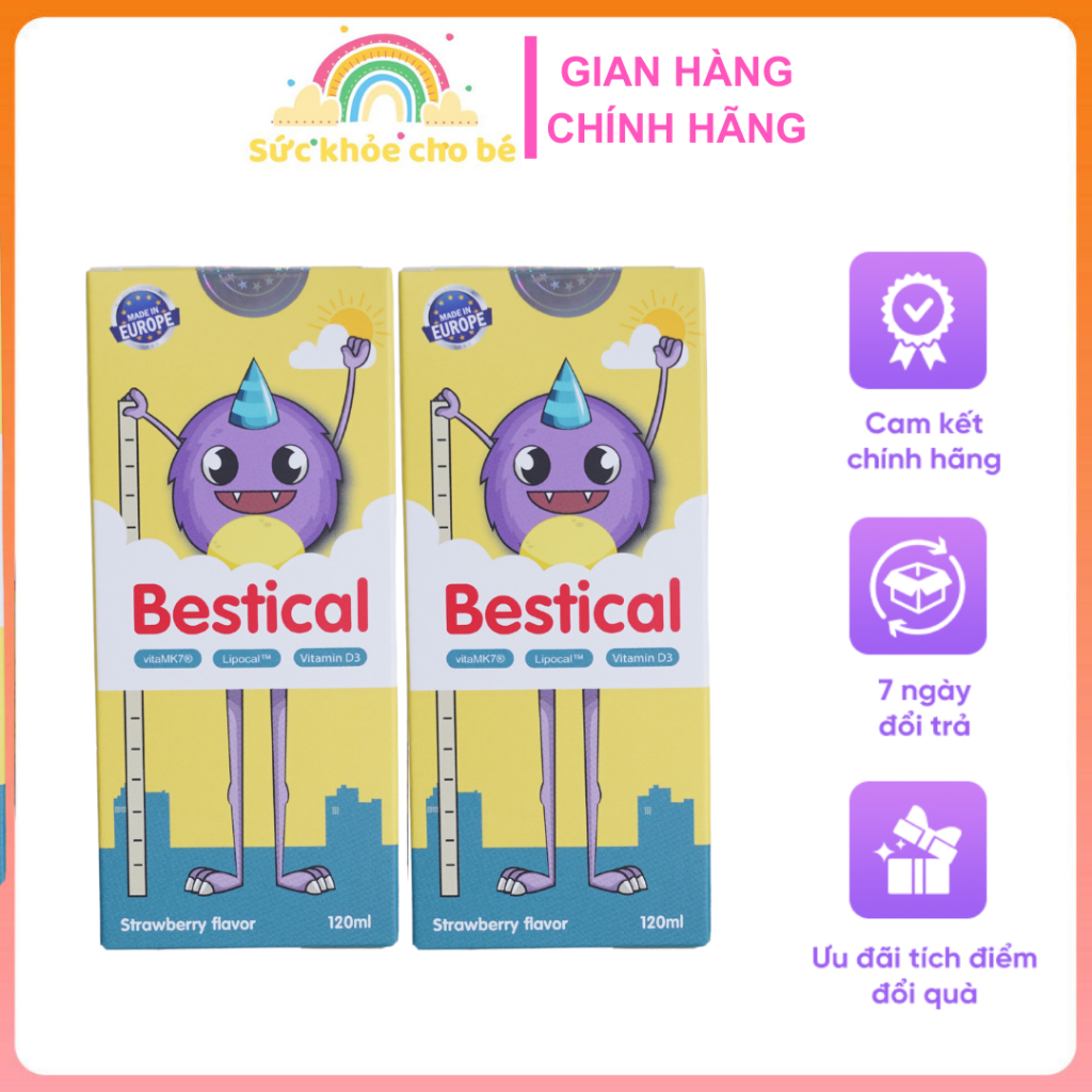 Combo 2 lọ Bestical - Canxi sinh học cho bé