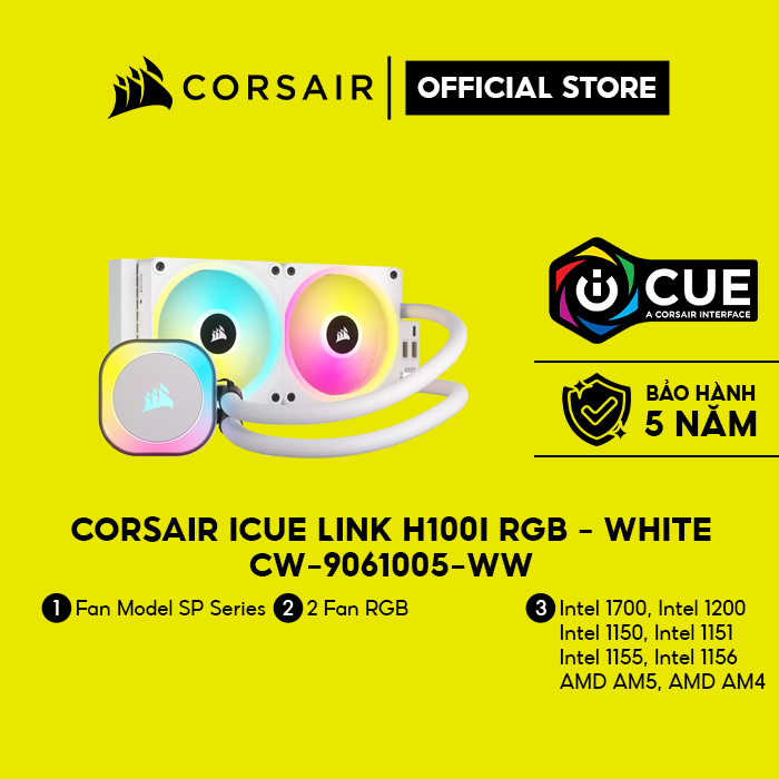 Tản nhiệt nước Corsair iCUE LINK H100i RGB - WHITE/CW-9061005-WW