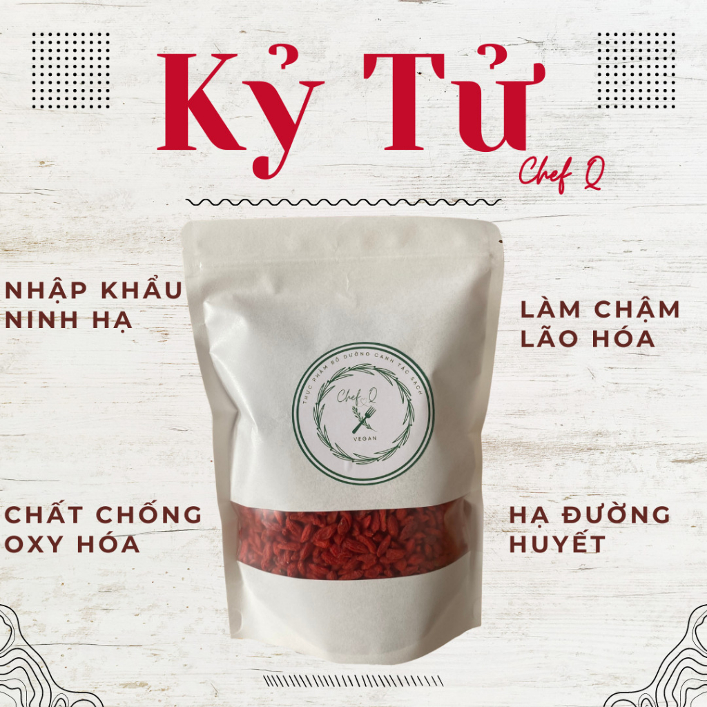 KỶ TỬ NINH HẠ ĐỎ HẠT TO, ĐỀU, NGỌT TÚI 500 GRAM - DƯỢC LIỆU QUÝ