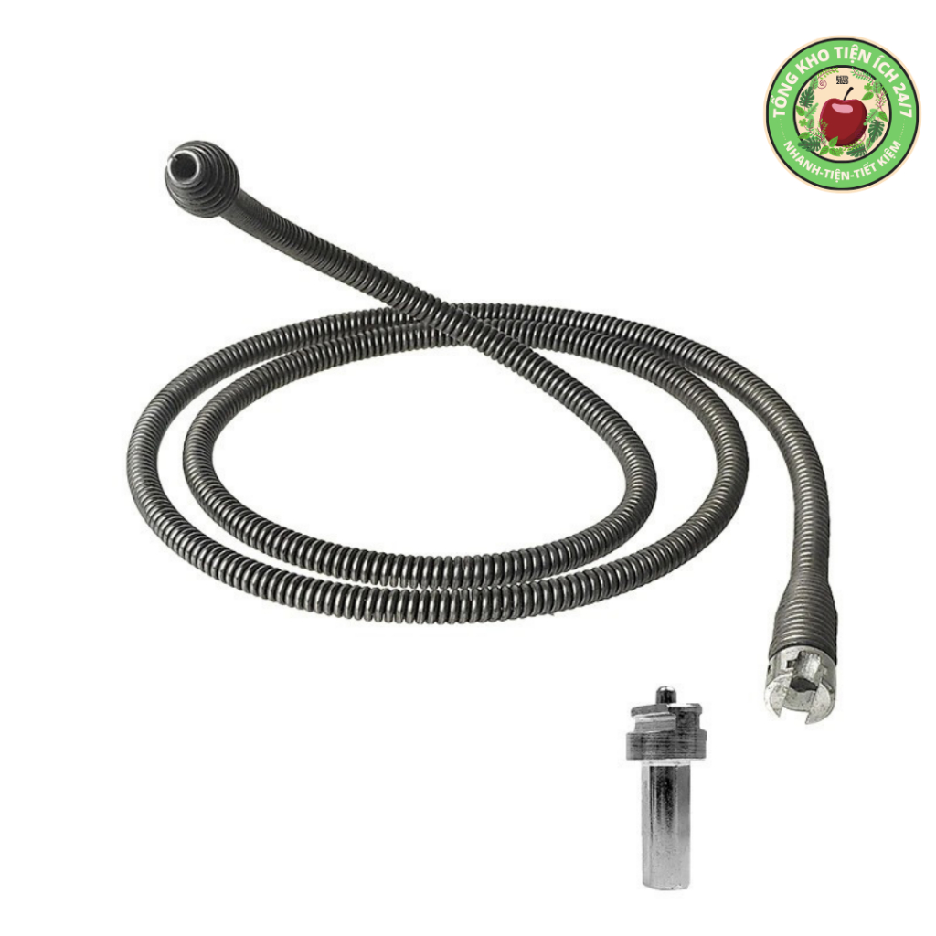 Dây thông tắc cống, thông bồn cầu lò xo inox không gỉ siêu bền dùng mãi 5m, 8m, 10m