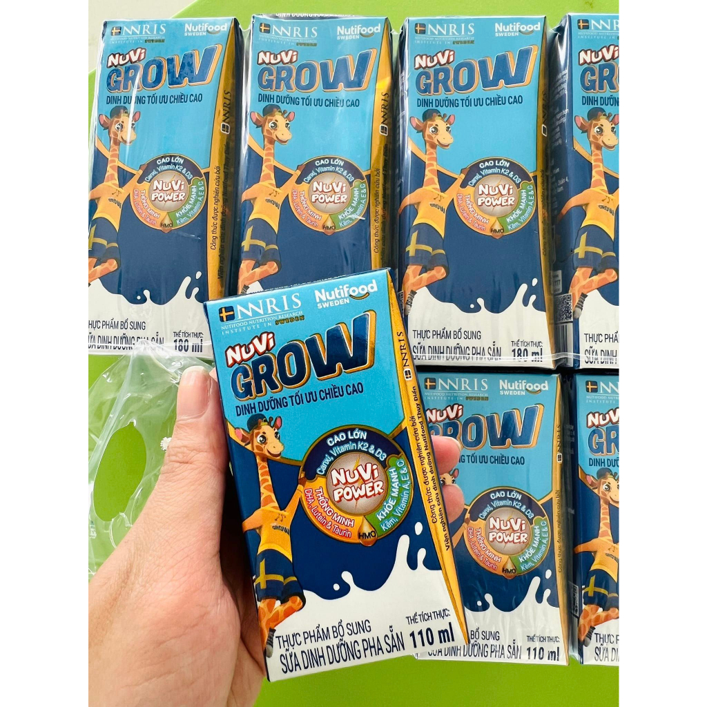 Sữa Nuvi GROW Xanh 110ml cho bé trên 1t