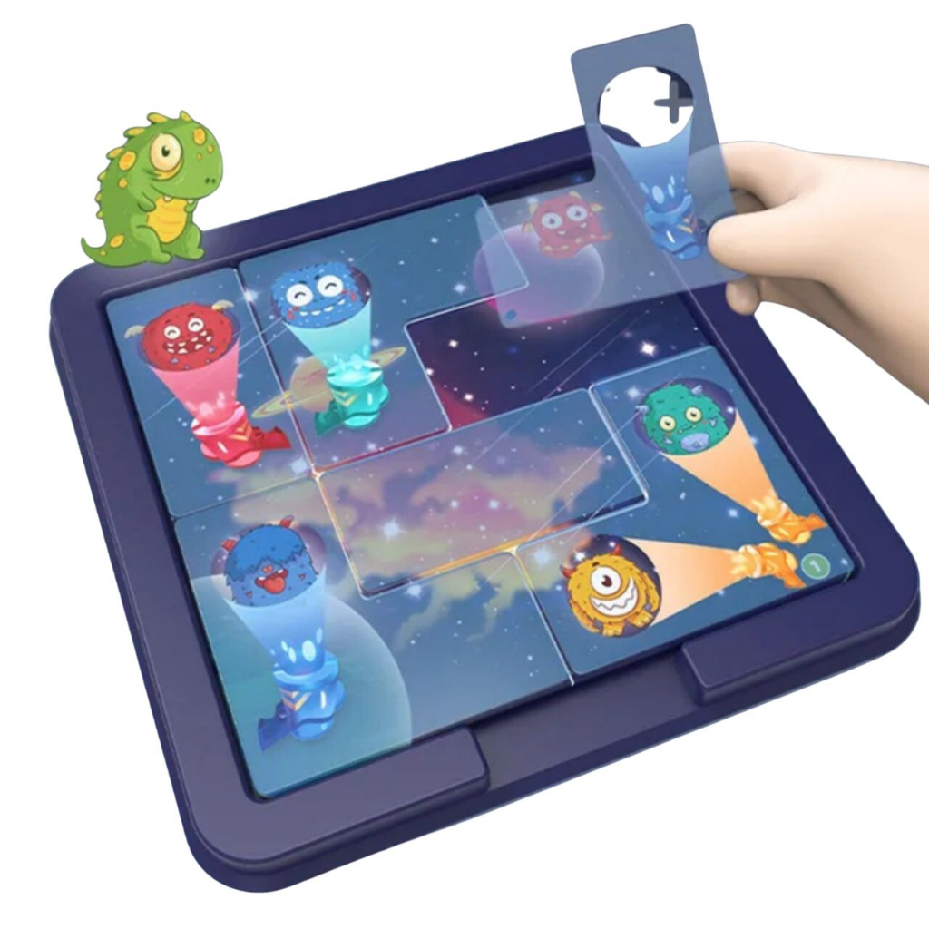 Đồ chơi board game xếp hình đèn pin bắt ma ghost catchers 30 thẻ 60 cấp độ thông minh sáng tạo cho bé