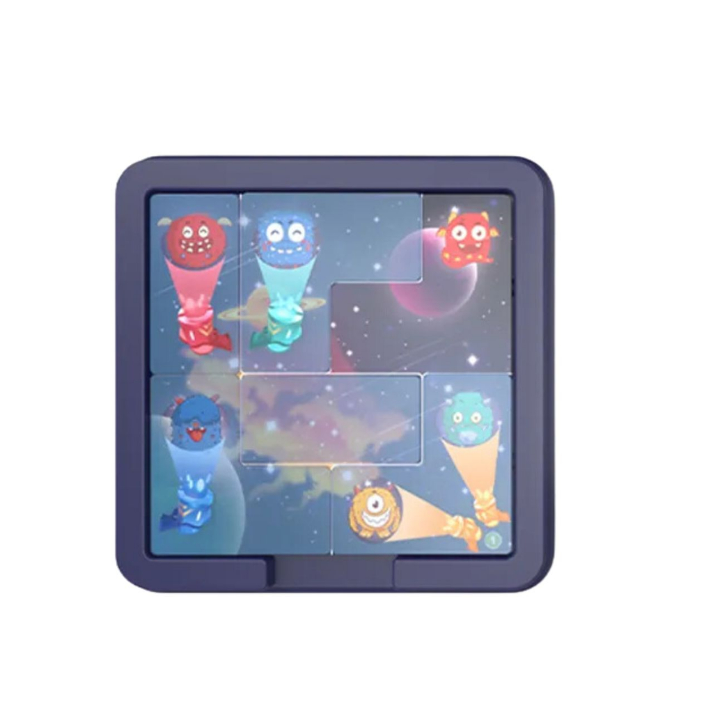 Đồ chơi board game xếp hình đèn pin bắt ma ghost catchers 30 thẻ 60 cấp độ thông minh sáng tạo cho bé