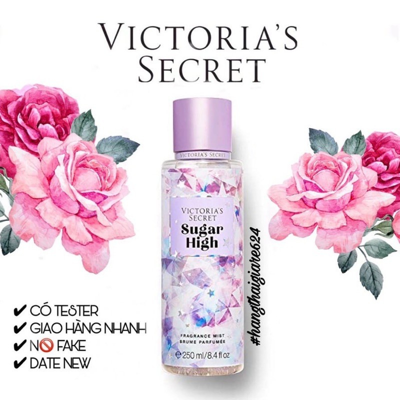 Xịt thơm body mist Victoria's secret bảng mùi Baby Sweet kẹo ngọt