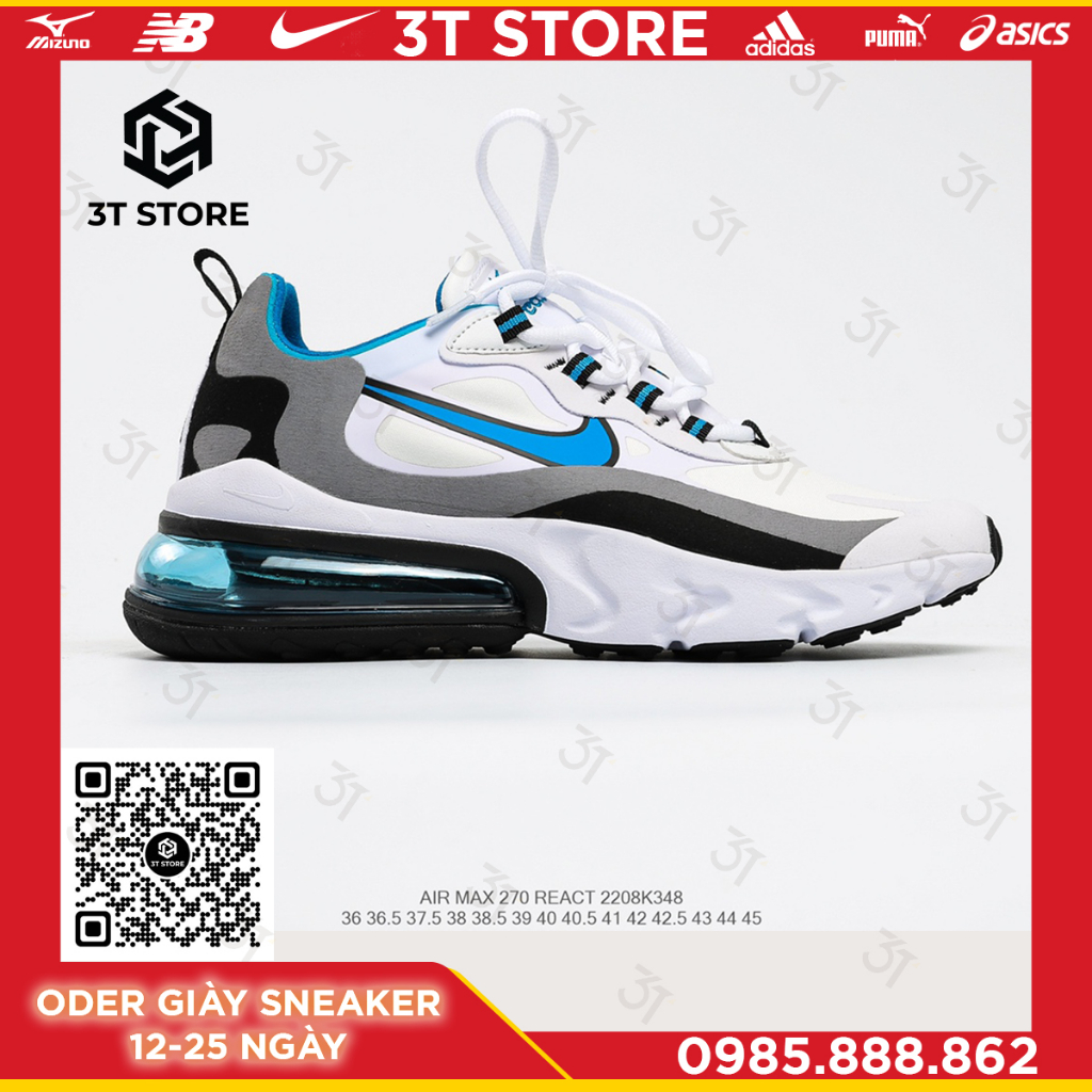GIÀY SNEAKER LẺ SIZE MÃ SẢN PHẨM: _Air Max 270 Reac_FULL BOX_FREE SHIP