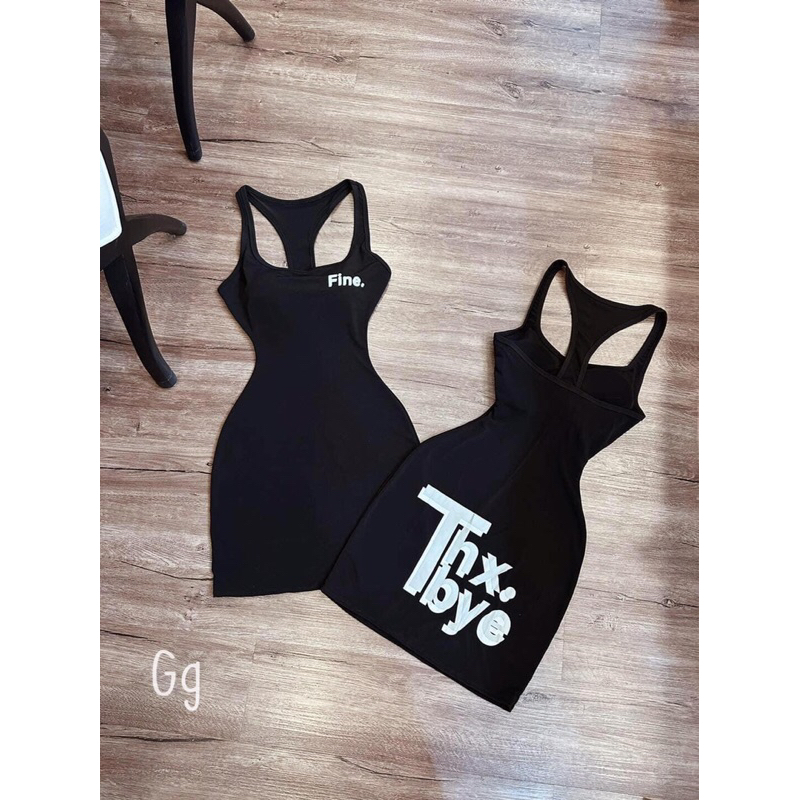 Đầm Ôm Body Chữ Ba lỗ sát nách Thun gân co giản MaM