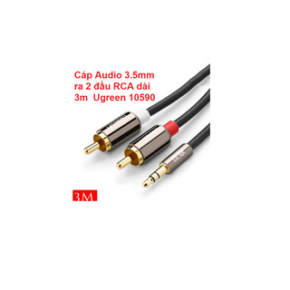 Cáp Audio 3.5mm ra 2 đầu RCA ( 3m 10590 , 5m 10591 ) Ugreen