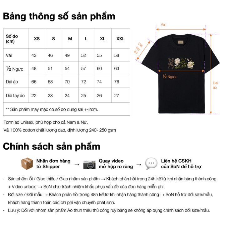 Áo thun unisex In hình cao cấp HOA TULIP form basic 100% cotton SOUL OF A NATION - Đen/Trắng/Kem nhạt/Hồng/Xanh dương