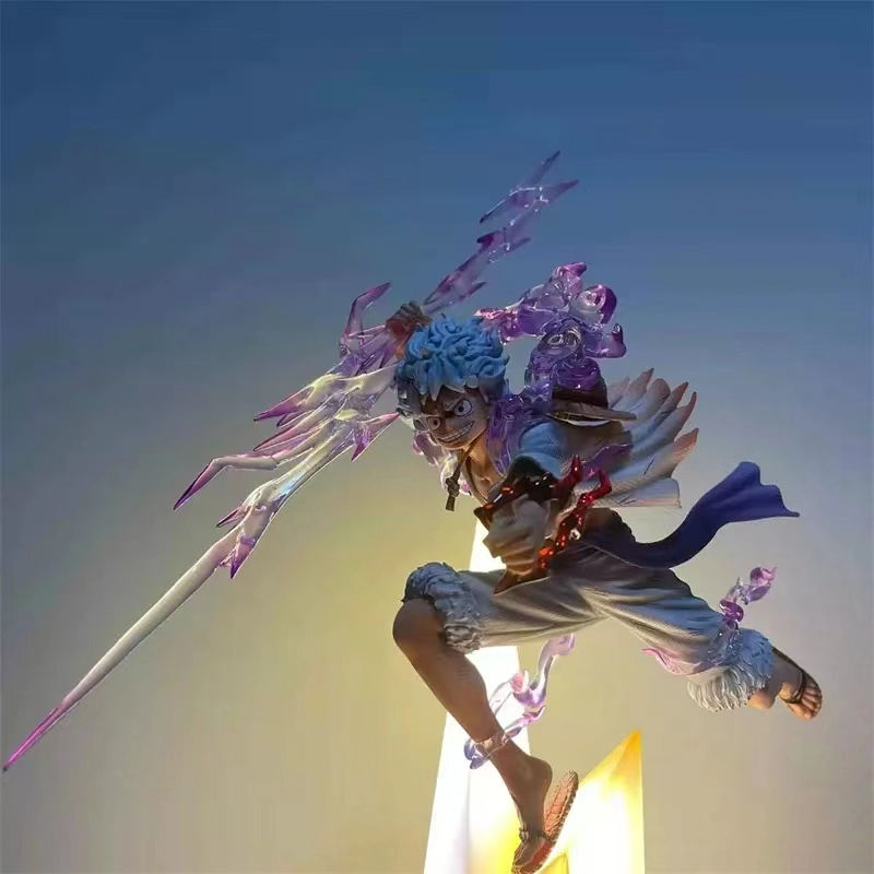 MH78 Mô Hình Cao Cấp Monkey D Luffy Gear 5 Nika Cầm Tia Sét Cao 46cm - Mô Hình One Piece