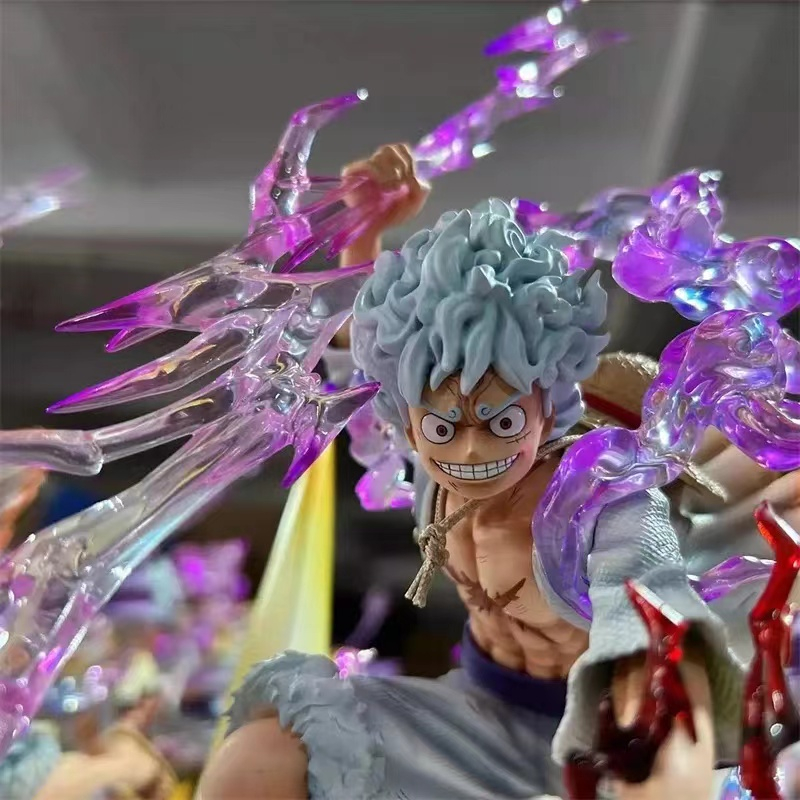 MH78 Mô Hình Cao Cấp Monkey D Luffy Gear 5 Nika Cầm Tia Sét Cao 46cm - Mô Hình One Piece