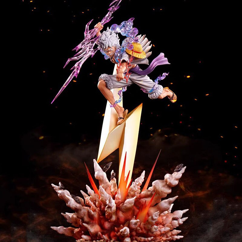 MH78 Mô Hình Cao Cấp Monkey D Luffy Gear 5 Nika Cầm Tia Sét Cao 46cm - Mô Hình One Piece