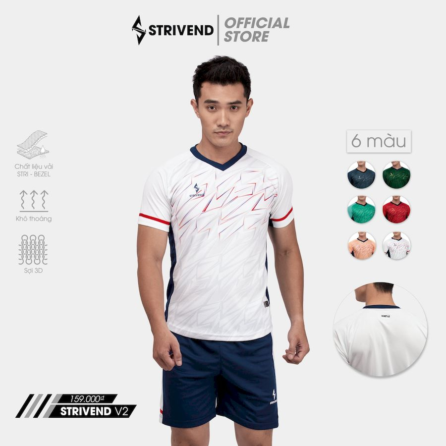 Quần áo bóng đá Gấu Sport vải thun mè cao cấp, co dãn 4 chiều - STRIVEND V2