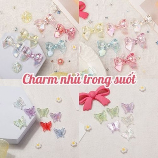 Set 50 charm nhủ trong phụ kiện nhiều màu trang trí làm diy toploader, ốp điện thoại, kẹp tóc