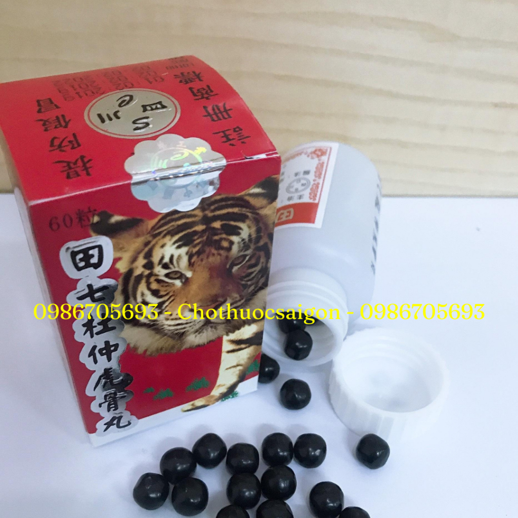 Điền thất đỗ trọng hổ cốt cọp đỏ 60 viên - Hỗ trợ xương khớp