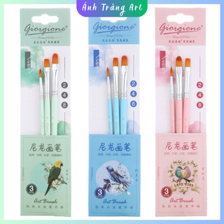 Sét 3 cọ Giorgione vẽ màu nước thân màu Pastel