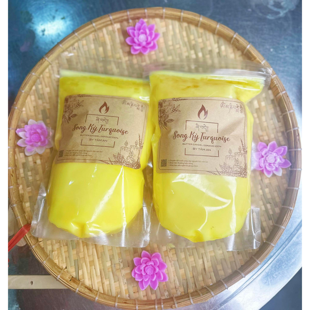 Sáp Nến Thực Vật 1Kg - Chuyên Dùng Làm Nến Bơ, Nến Cúng Phật, Thời Gian Cháy Lâu, Hương Thơm Tự Nhiên