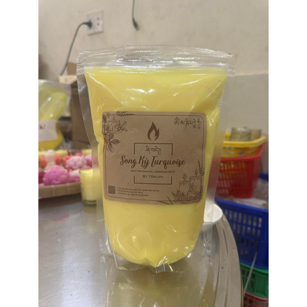 Sáp Nến Thực Vật 1Kg - Chuyên Dùng Làm Nến Bơ, Nến Cúng Phật, Thời Gian Cháy Lâu, Hương Thơm Tự Nhiên