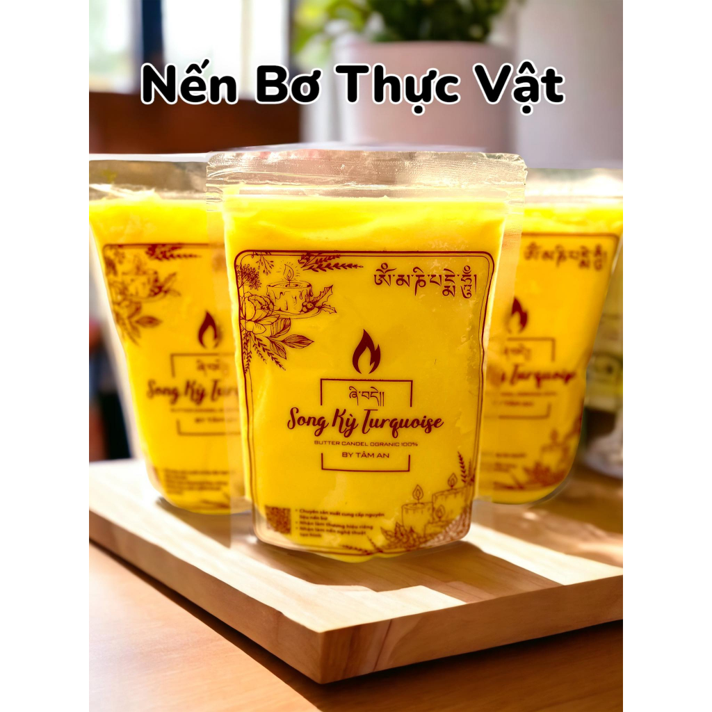 Sáp Nến Thực Vật 1Kg - Chuyên Dùng Làm Nến Bơ, Nến Cúng Phật, Thời Gian Cháy Lâu, Hương Thơm Tự Nhiên