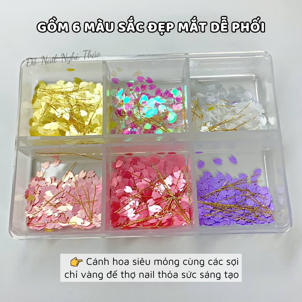 Set cánh hoa ẩn 6 màu NGHI THẢO