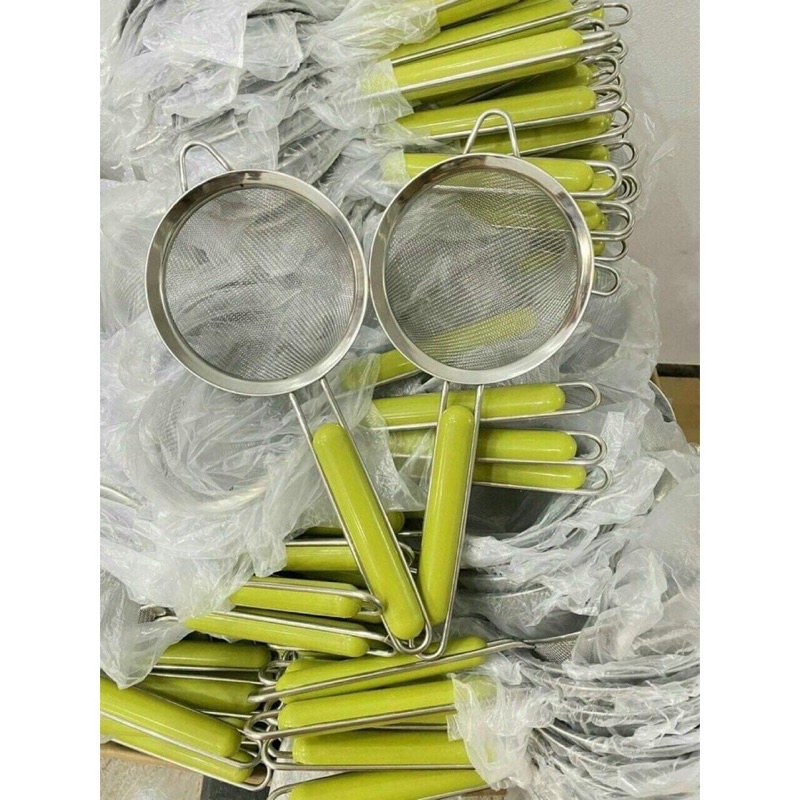 Rây Lọc Cháo Cho Bé, Rây Lọc Inox Cán Xanh Rây Đồ Ăn Dặm Cho Bé Siêu Mịn Hàng Loại 1