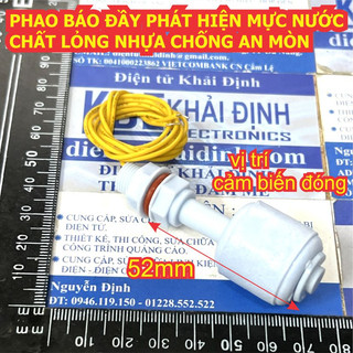 PHAO BÁO ĐẦY PHÁT HIỆN MỰC NƯỚC, CHẤT LỎNG NHỰA CHỐNG AN MÒN 52mm kde4124
