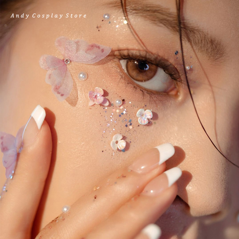 Đá đính mắt make up chụp ảnh concept nàng thơ