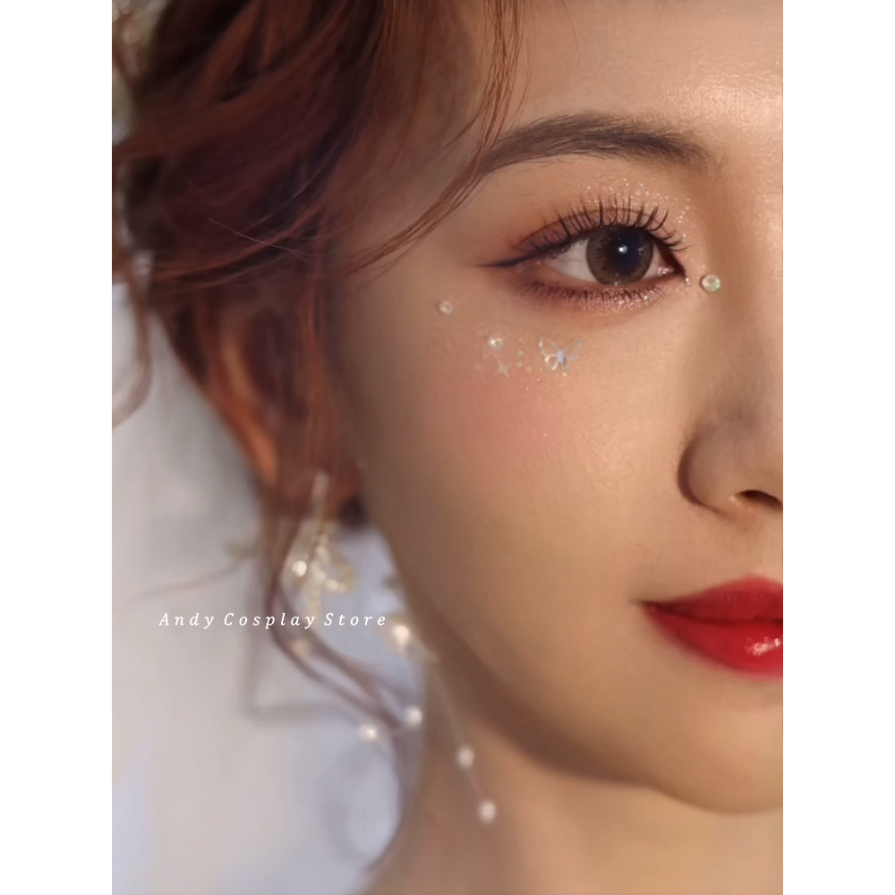 Đá đính mắt make up chụp ảnh concept nàng thơ