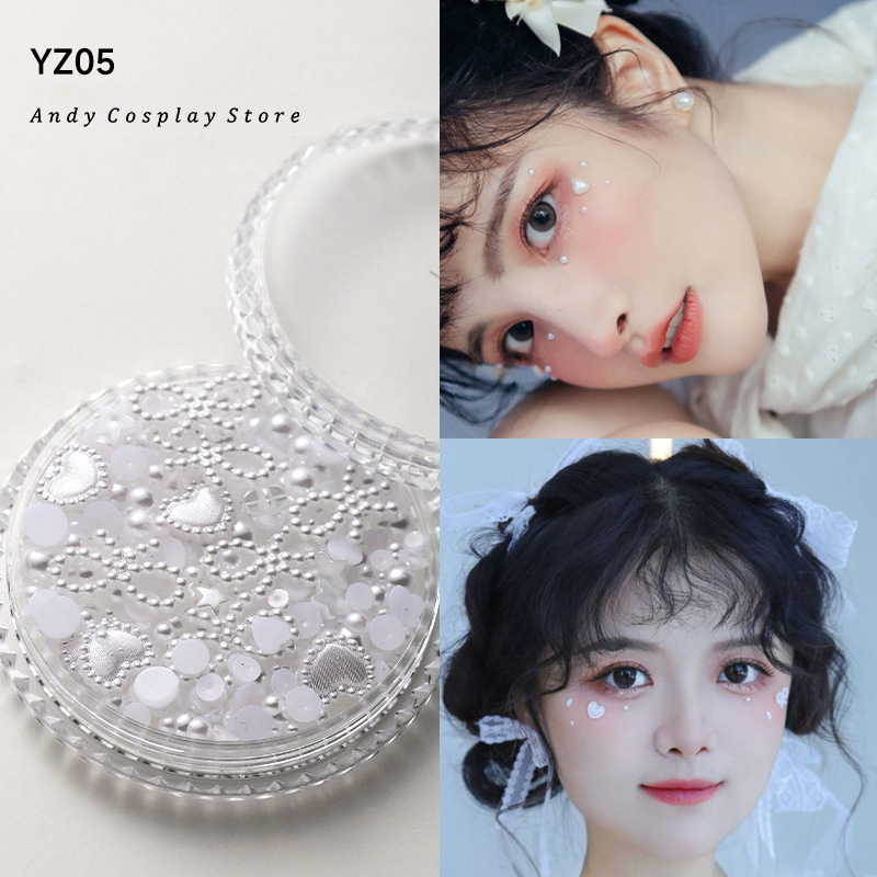 Đá đính mắt make up chụp ảnh concept nàng thơ