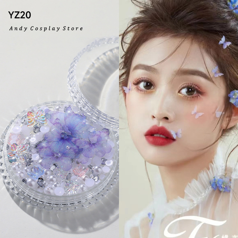 Đá đính mắt make up chụp ảnh concept nàng thơ