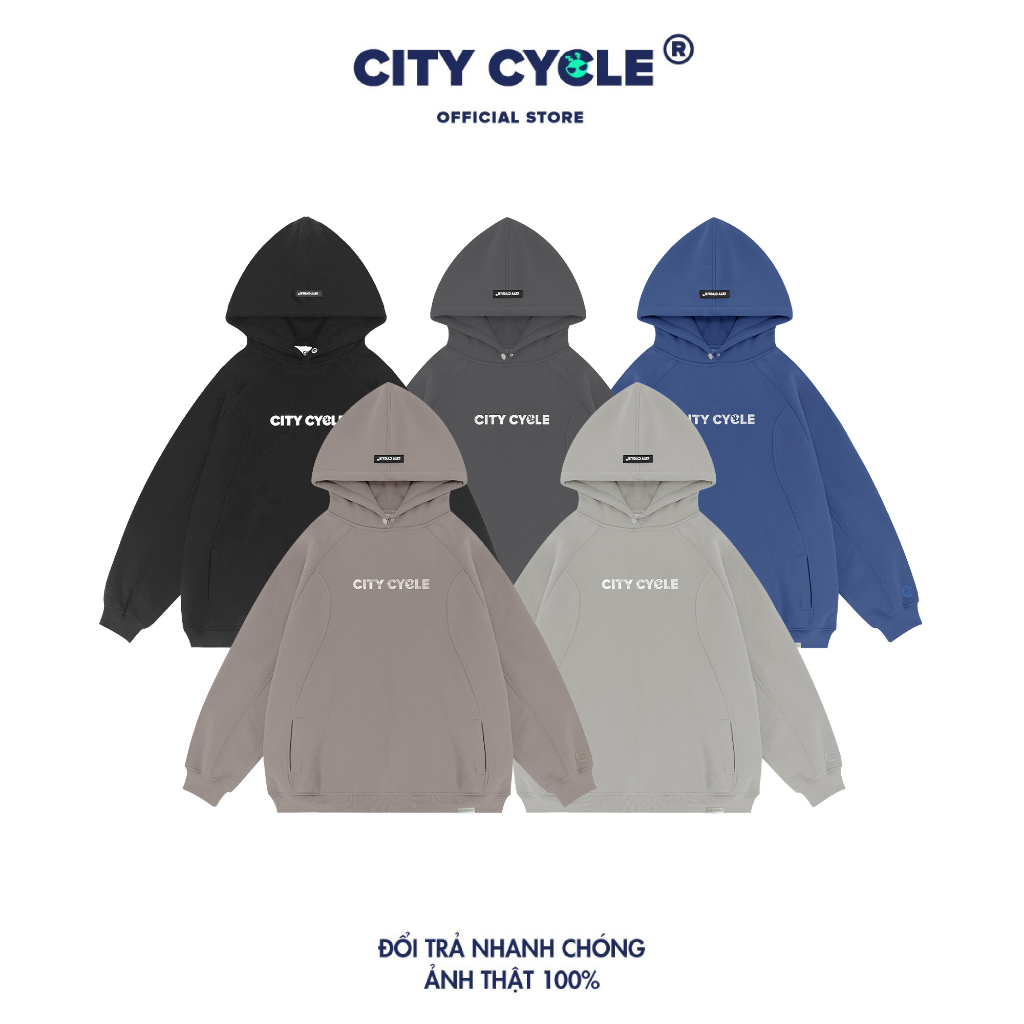 Áo Hoodie Local Brand Space City Cycle nỉ bông form rộng oversize unisex