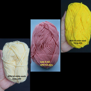 Len cotton milk bò 5 sợi - (cuộn 50gram)