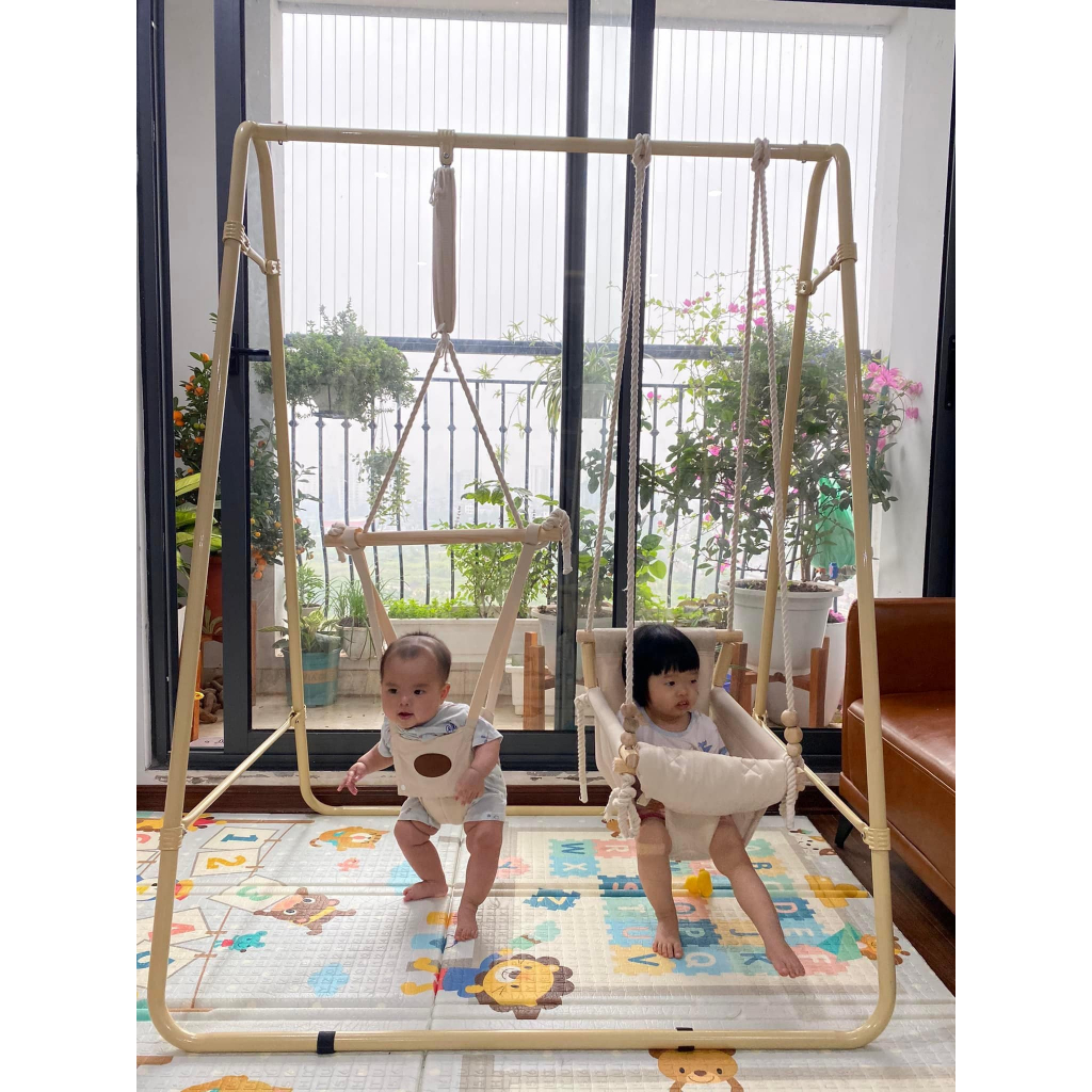 Xích Đu Kiêm Nhún Nhảy Tập Đứng Đa Năng Cho Bé Từ 3 Tháng Đến 6 Tuổi Chính Hãng